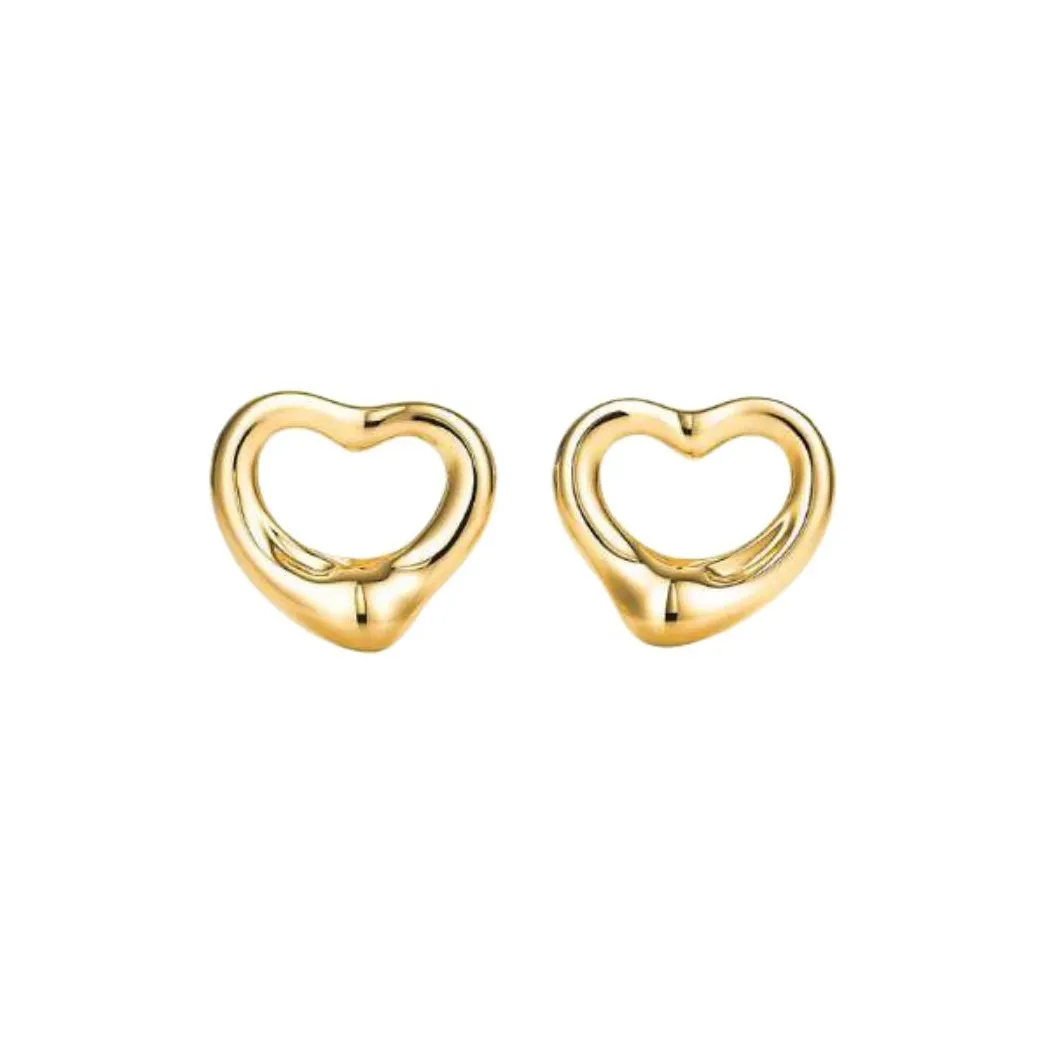 TIFFANY & CO. 18K Gold Stud Earrings Unisex Gold