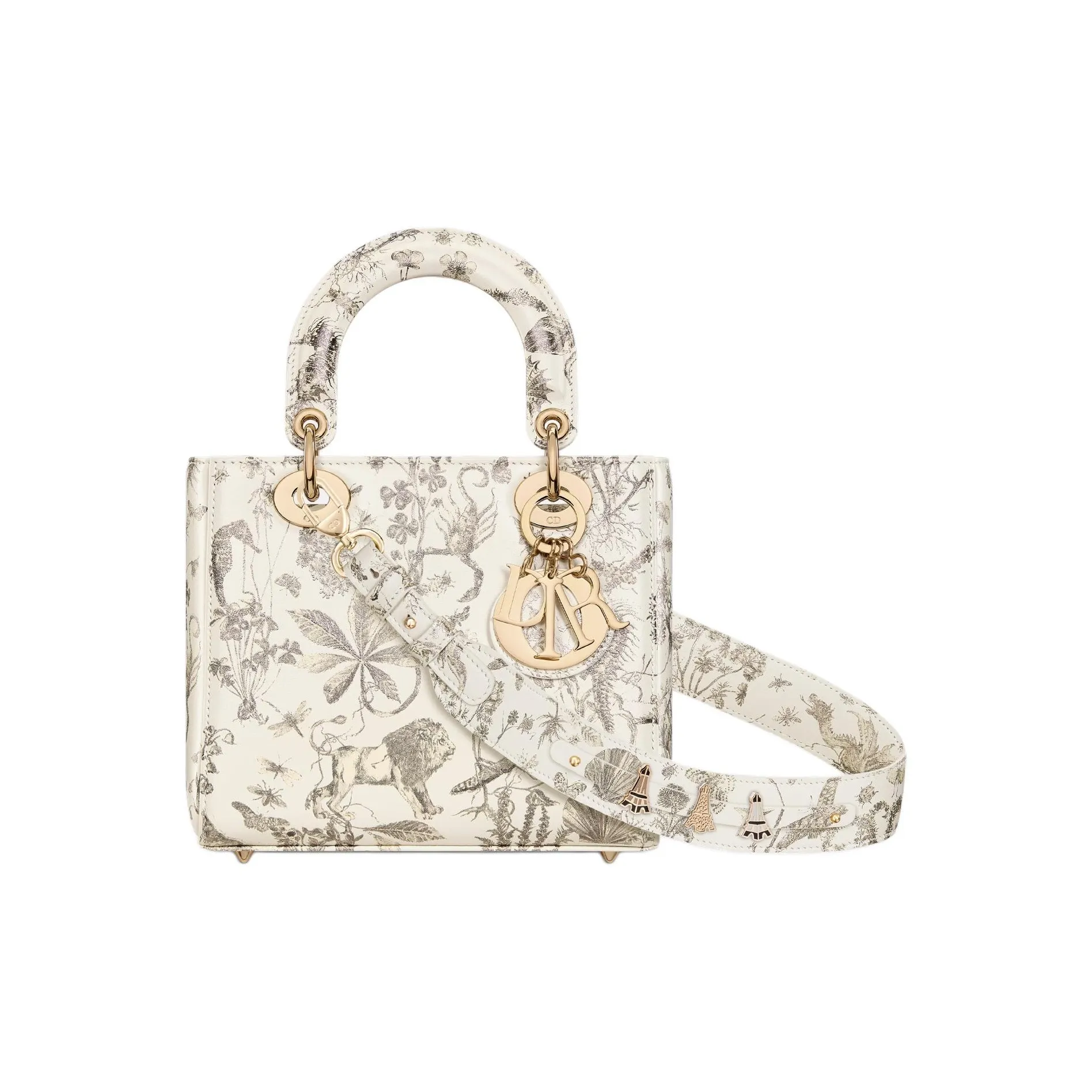 DIOR Lady Dior My ABCDior Calfskin Lady Dior Bag, Tote Bag, Shopping Bag, Shoulder Bag, Handbag Trumpets Women's Ecru