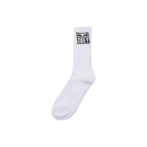 Obey 1 шт Белый Унисекс MID Носки до икры