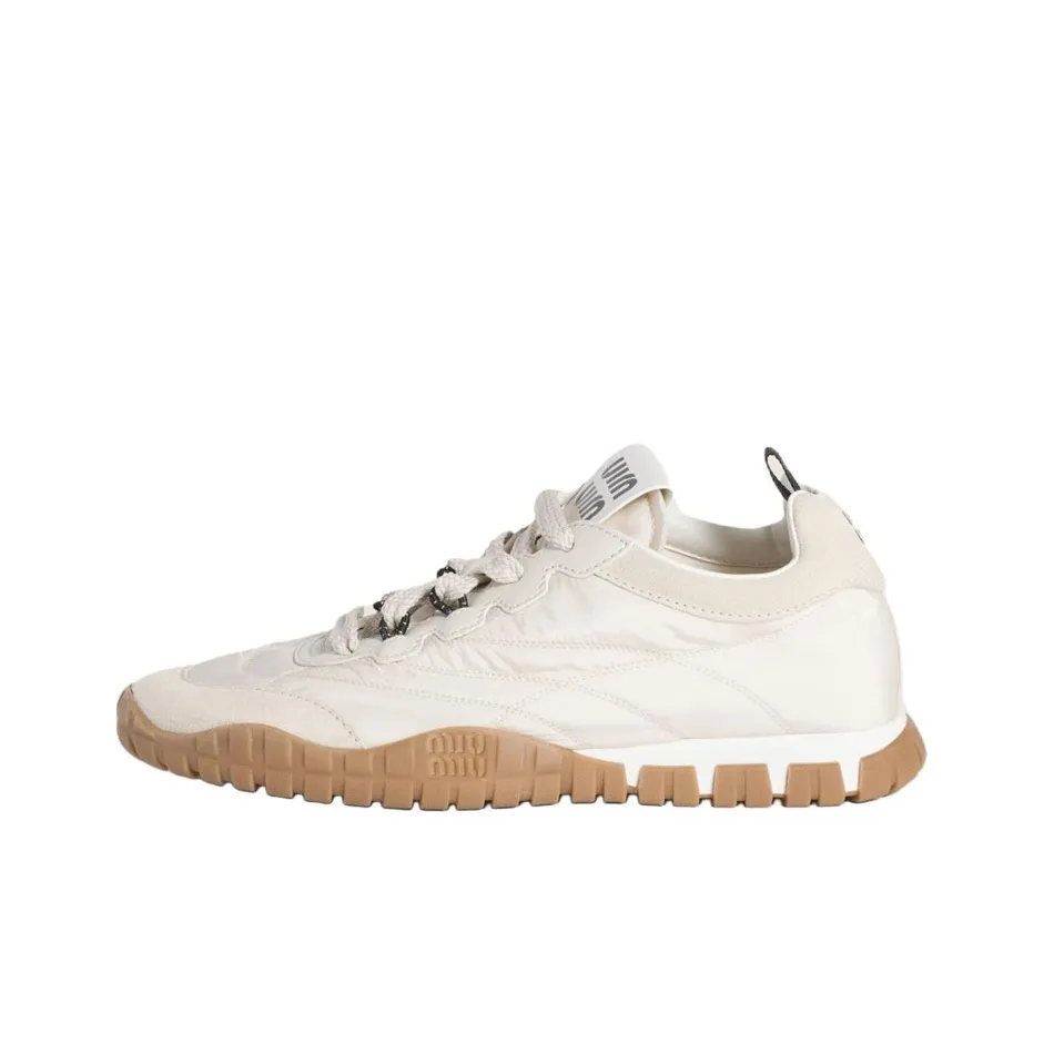 MIU MIU Tyre Low Top Casual Shoes Women's Ivory White