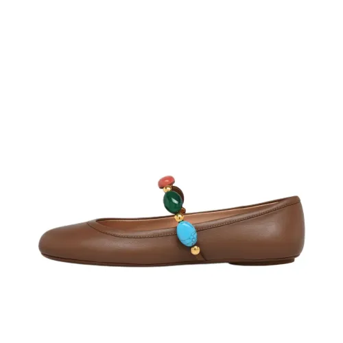 GIANVITO ROSSI Туфли Мэри Джейн Коричневые Женские