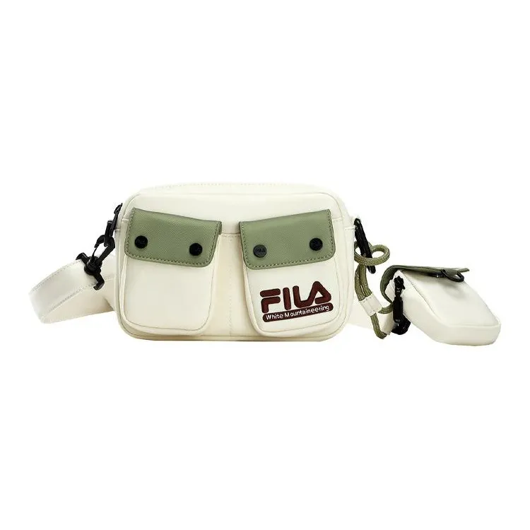 FILA White Mountaineering Collaboration PU Crossbody Bag, Shoulder Bag Women's White