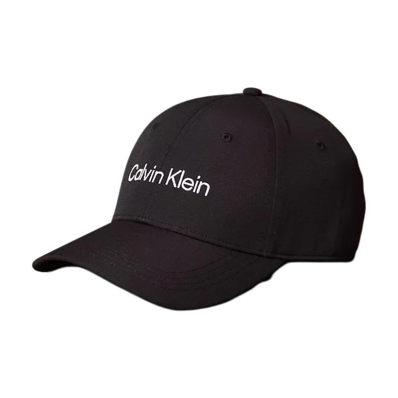 CALVIN KLEIN Recycled Polyester, Metal Baseball Caps Unisex Black