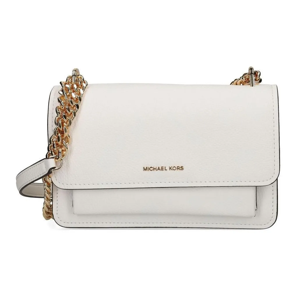 MICHAEL KORS Calfskin Crossbody Bag, Shoulder Bag Regular Women's White