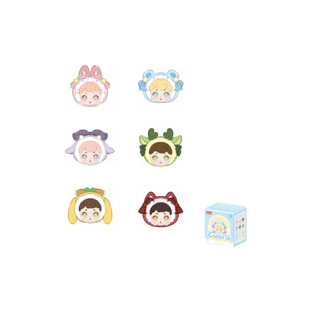 TOYCITY LAURA Теплая зима Чайная вечеринка Плюшевый Чехол для наушников Слепые коробки Один Mystery Коробка Целая коробка 6 шт