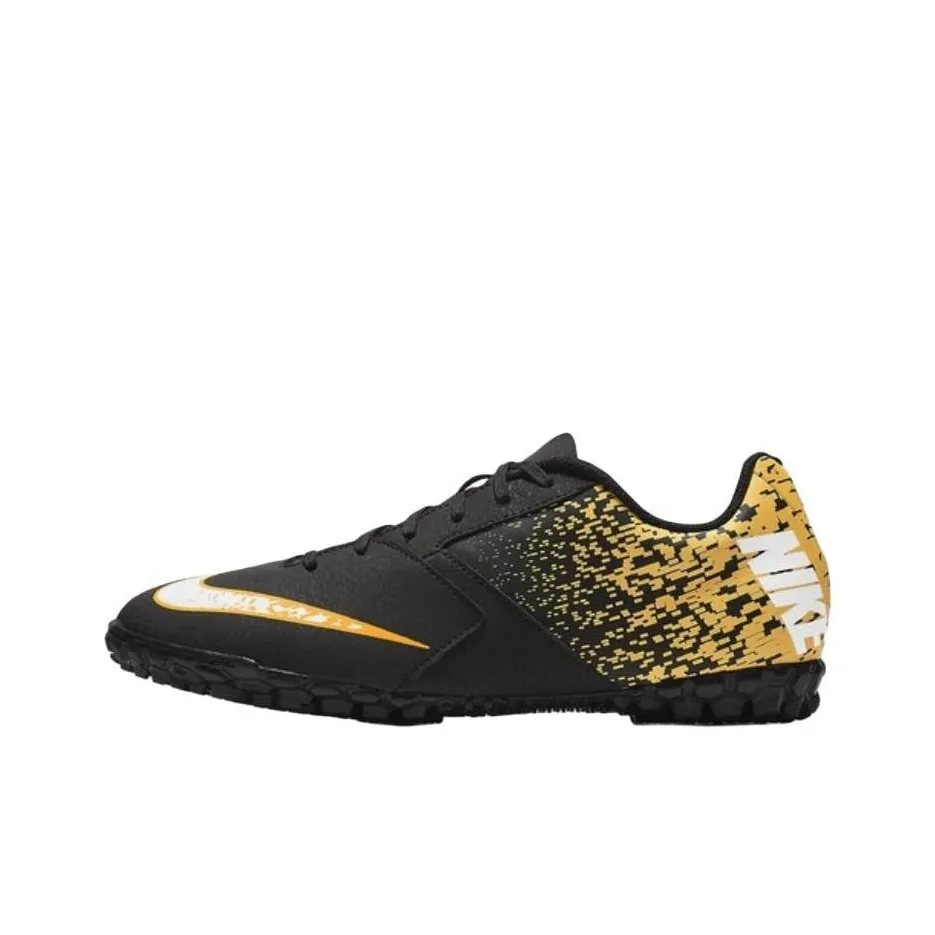 Nike Bombax Tf Slip-resistant Abrasion-resistant Футбольные бутсы Мужские Черный Оранжевый