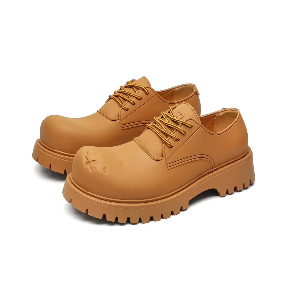 KUNGFUDEER Эстетика Потертый Противоскользящий и Износостойкий Увеличение Высоты Низкий Топ Повседневный Унисекс