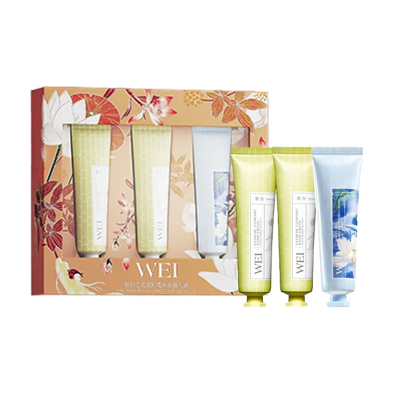 WEI Укрепляющий Мягкий Крем для Рук Увлажняющий Восстанавливающий и Гидратирующий 40 мл*2+40 мл