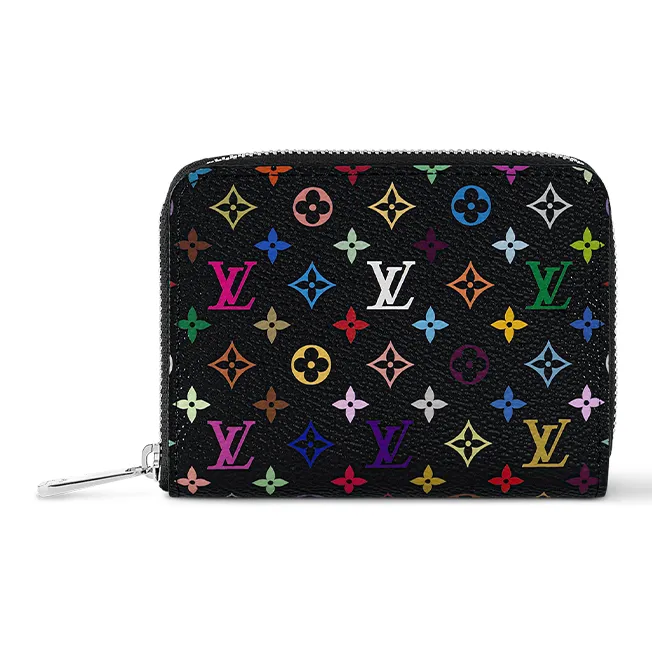 LOUIS VUITTON X Takashi Murakami Zippy Coin Purse Black Multicolored