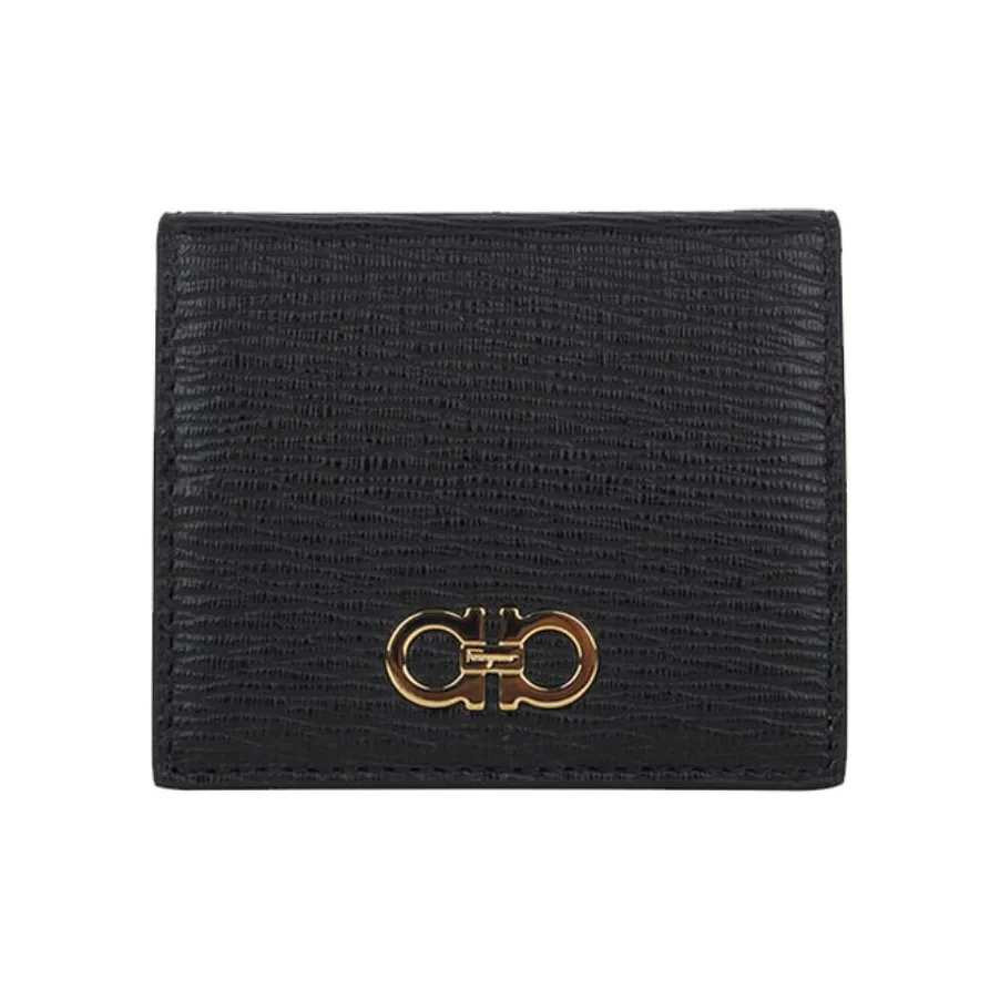 FERRAGAMO GANCINI Кошелек из коровьей кожи Мужской Черный
