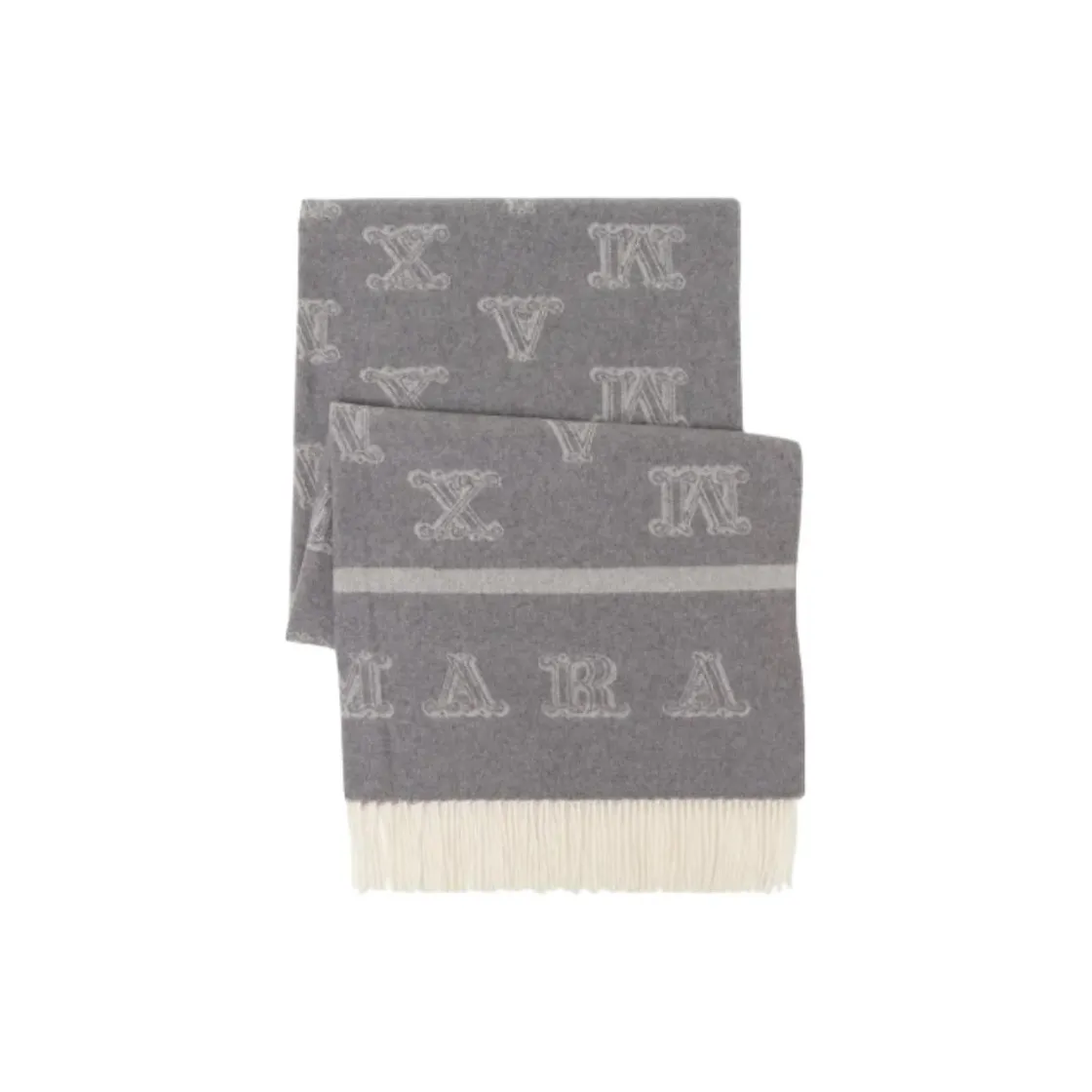 Max Mara Monogram pattern Cashmere Scarf