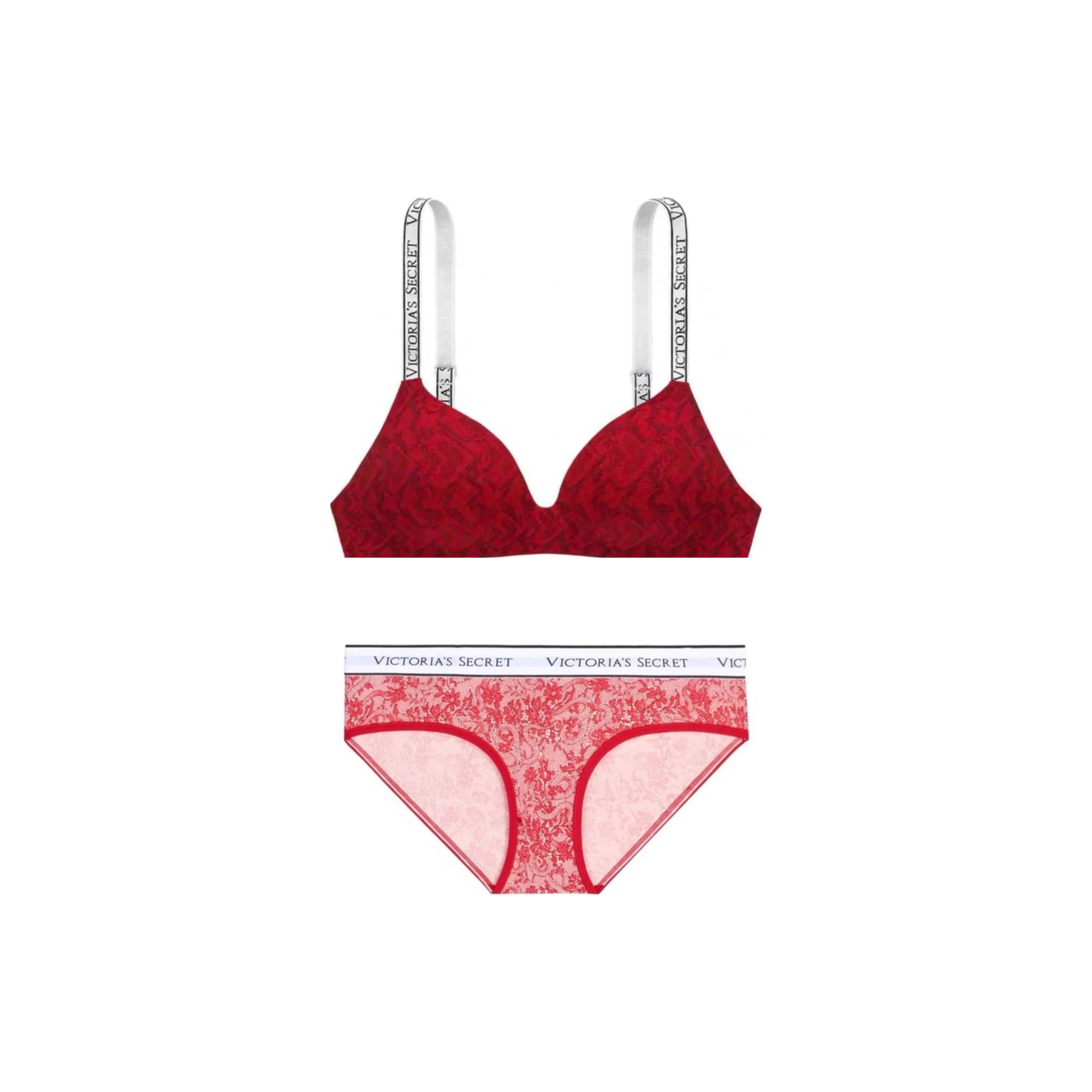 Victoria's Secret Комплект нижнего белья для женщин красный