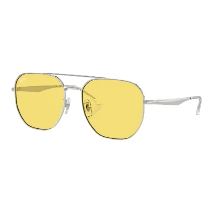 RayBan Металл Aviator Солнцезащитные очки Унисекс Серебряный