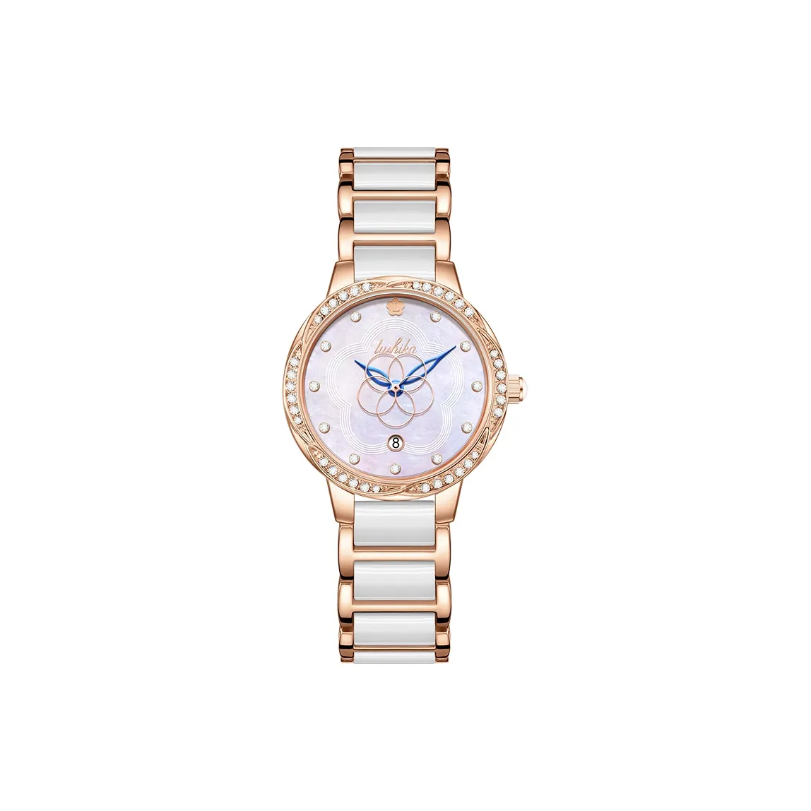 Lushika Кварцевый, Автоматический Механический Movement Женские Часы 31 мм, Жемчужная Раковина, Цвет