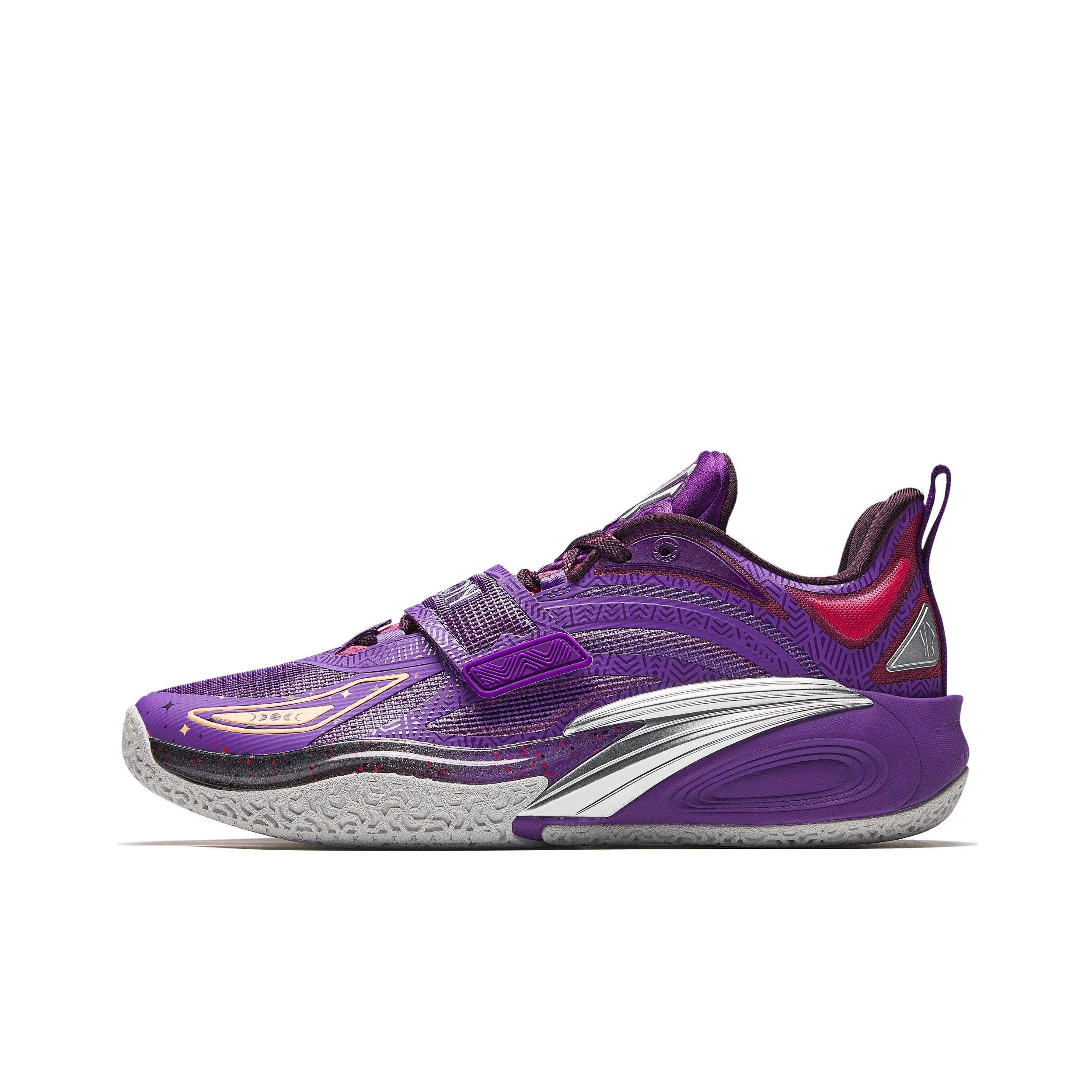 Anta KAI 1 Cushioning Wear Resistant Low Top Basketball Shoes Men's Purple Silver Red