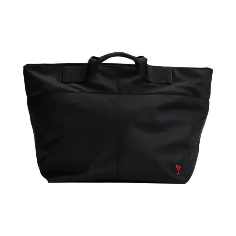 AMIPARIS Cow Leather Tote Bag Shopping Bag Shoulder Bag Crossbody Bag Handbag Large Size Men's Black