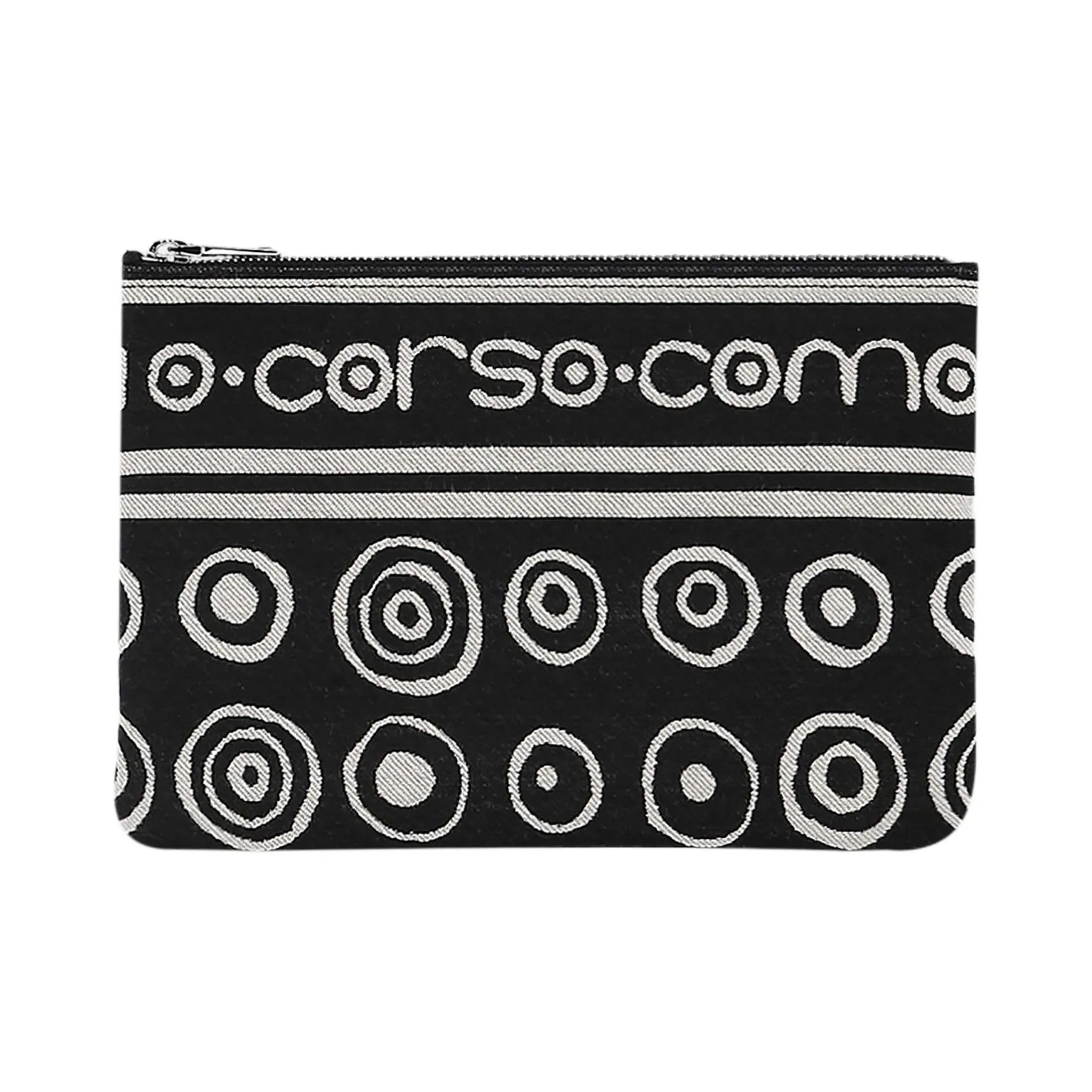 10 CORSO COMO Fabric Clutch Unisex Black & Beige
