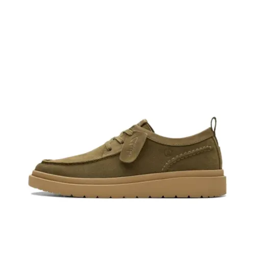 Clarks Мужские повседневные туфли низкие, оливково-зеленый, модель 261808697 для мужчин