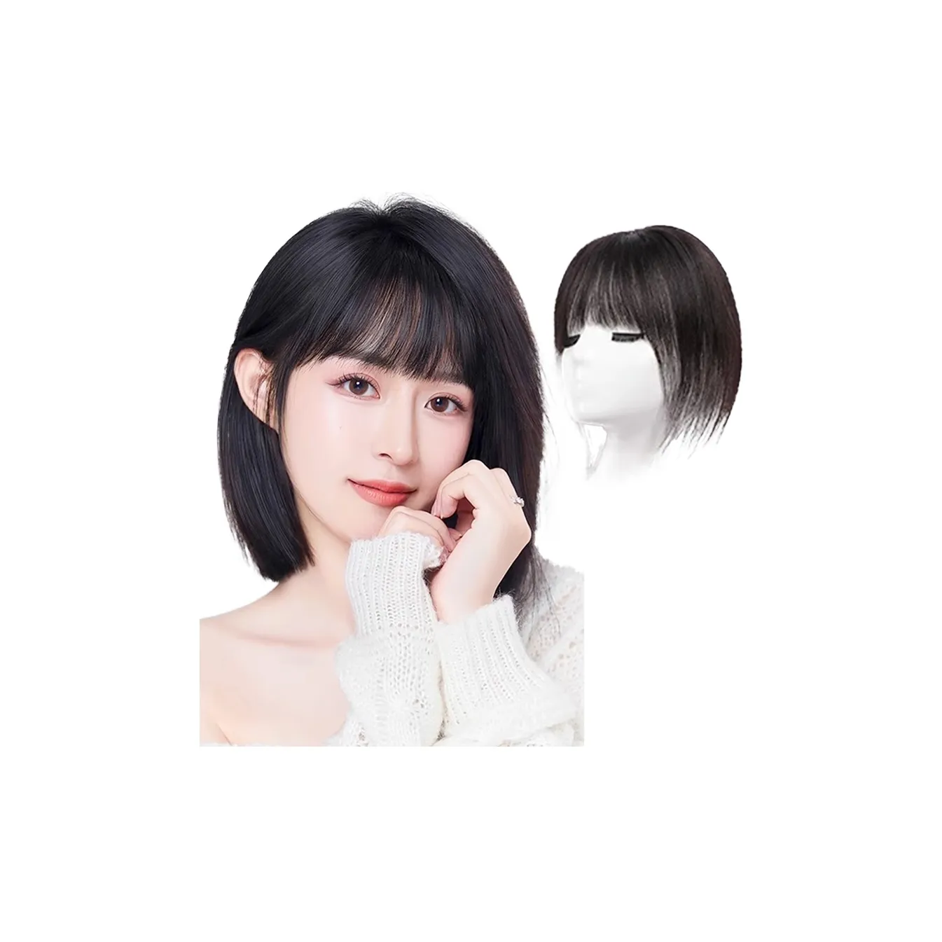 YUNQING Французские Bangs Волосы PIECES Парики Для Женщин Короткие Прямые Волосы