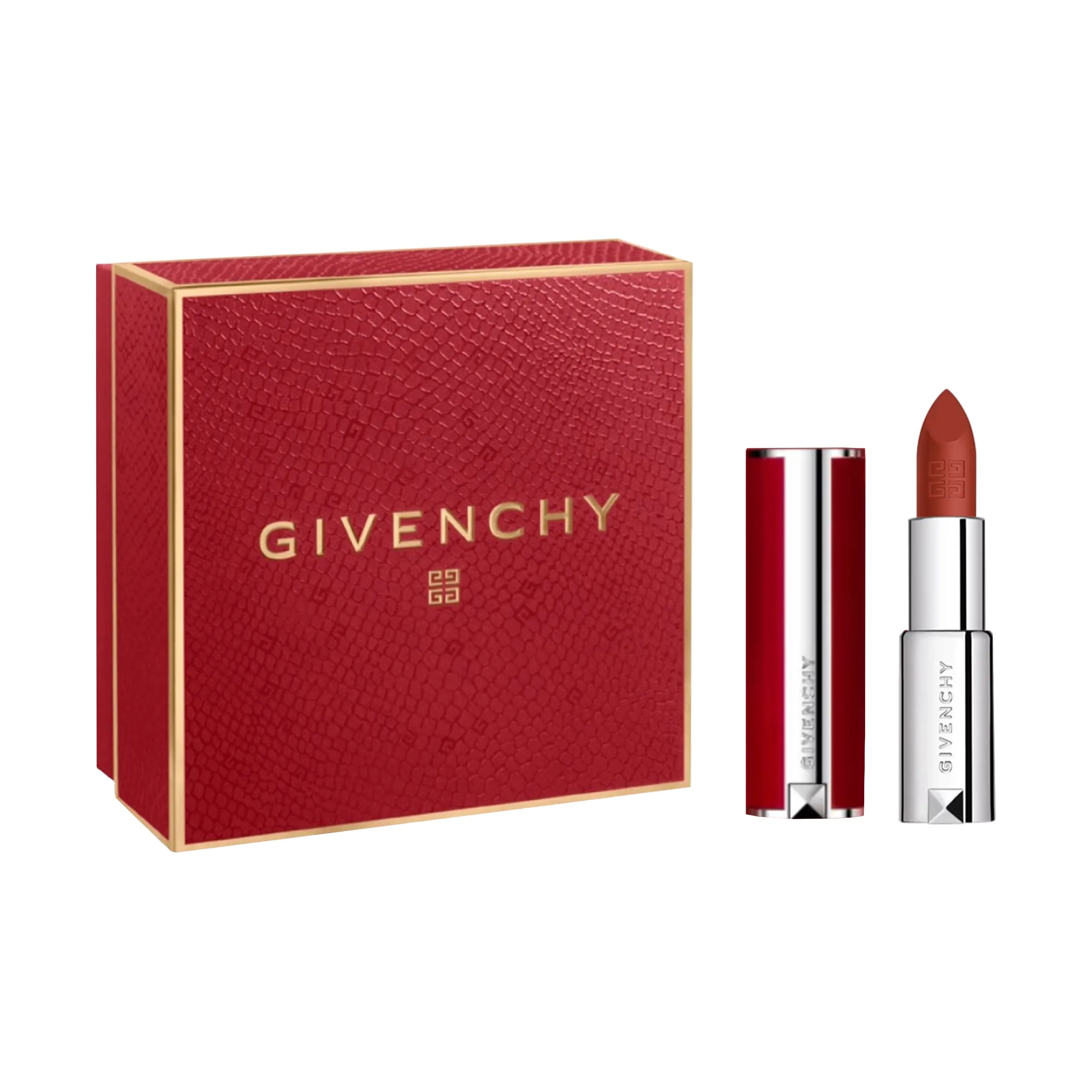 Givenchy Новый год Ограниченный Премиум Красный бархат Помада Коробка Матовый Цвет лица Осветляющий 3,4г