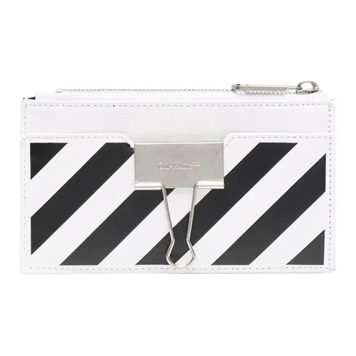 OFF WHITE Binder Clip Diag Cardholder