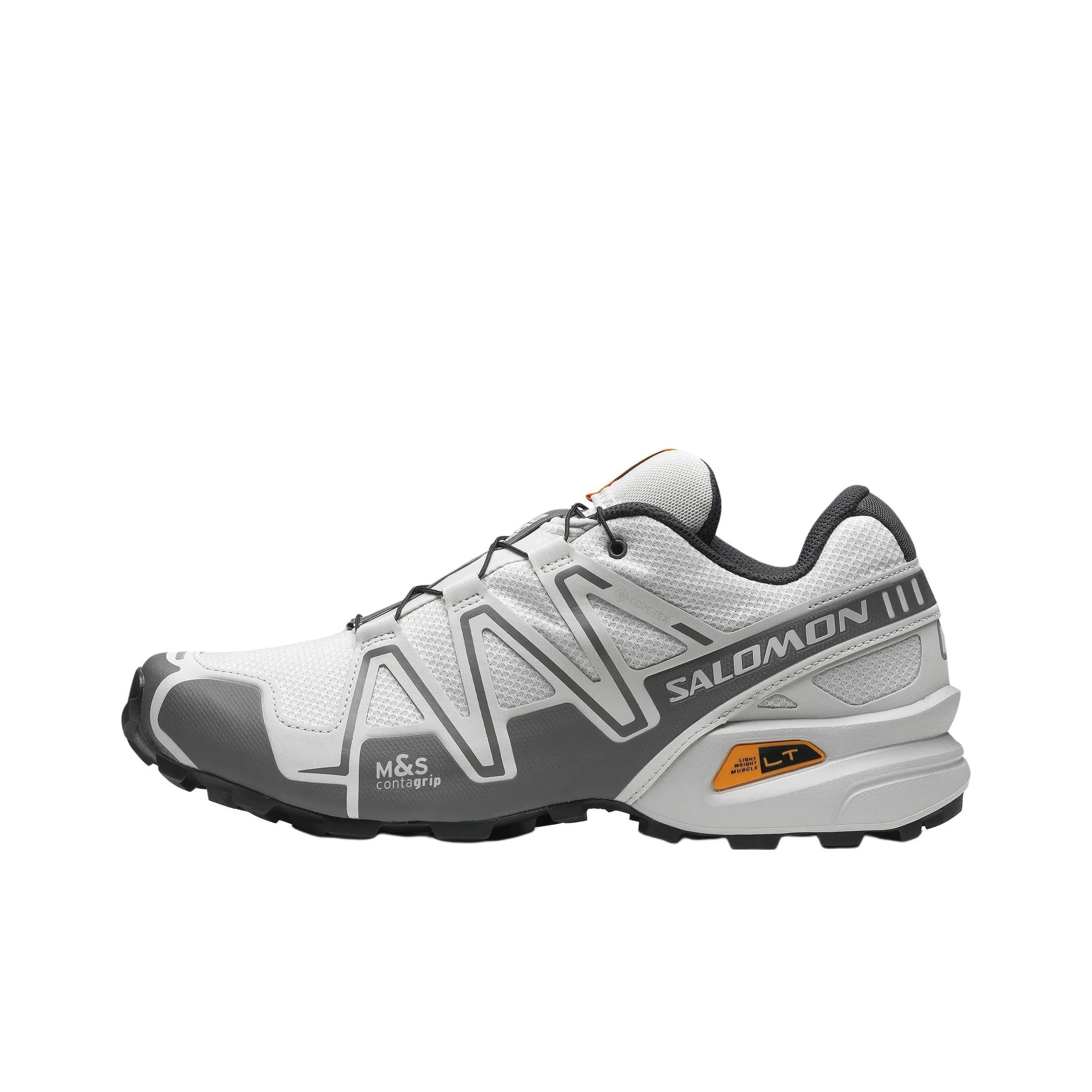 SALOMON Speedcross 3 Anti Slip Wear Resistant Low Top Casual Running Shoes Men's White Gray