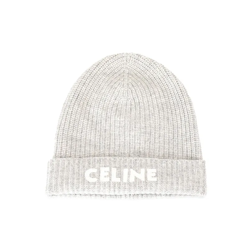 CELINE Ribbed Felted Wool Beanie