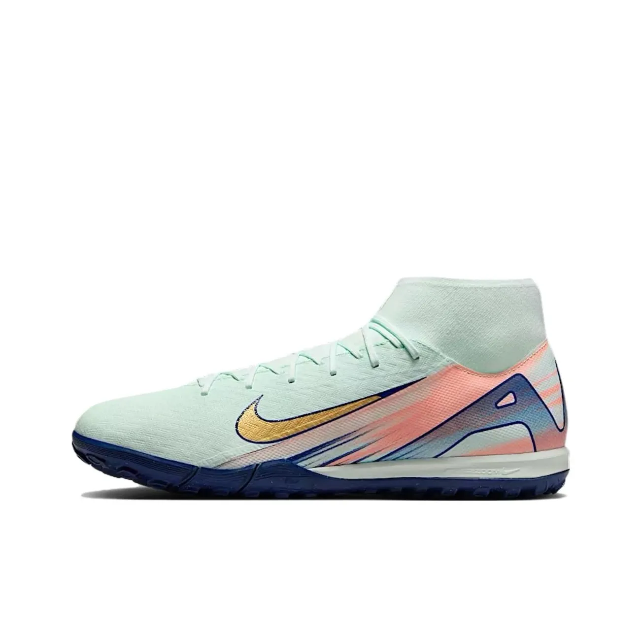 Nike Mercurial Superfly 10 Academy TF Шипы Противоскользящие Устойчивые к истиранию Футбольные бутсы Мужские Белый Оранжевый