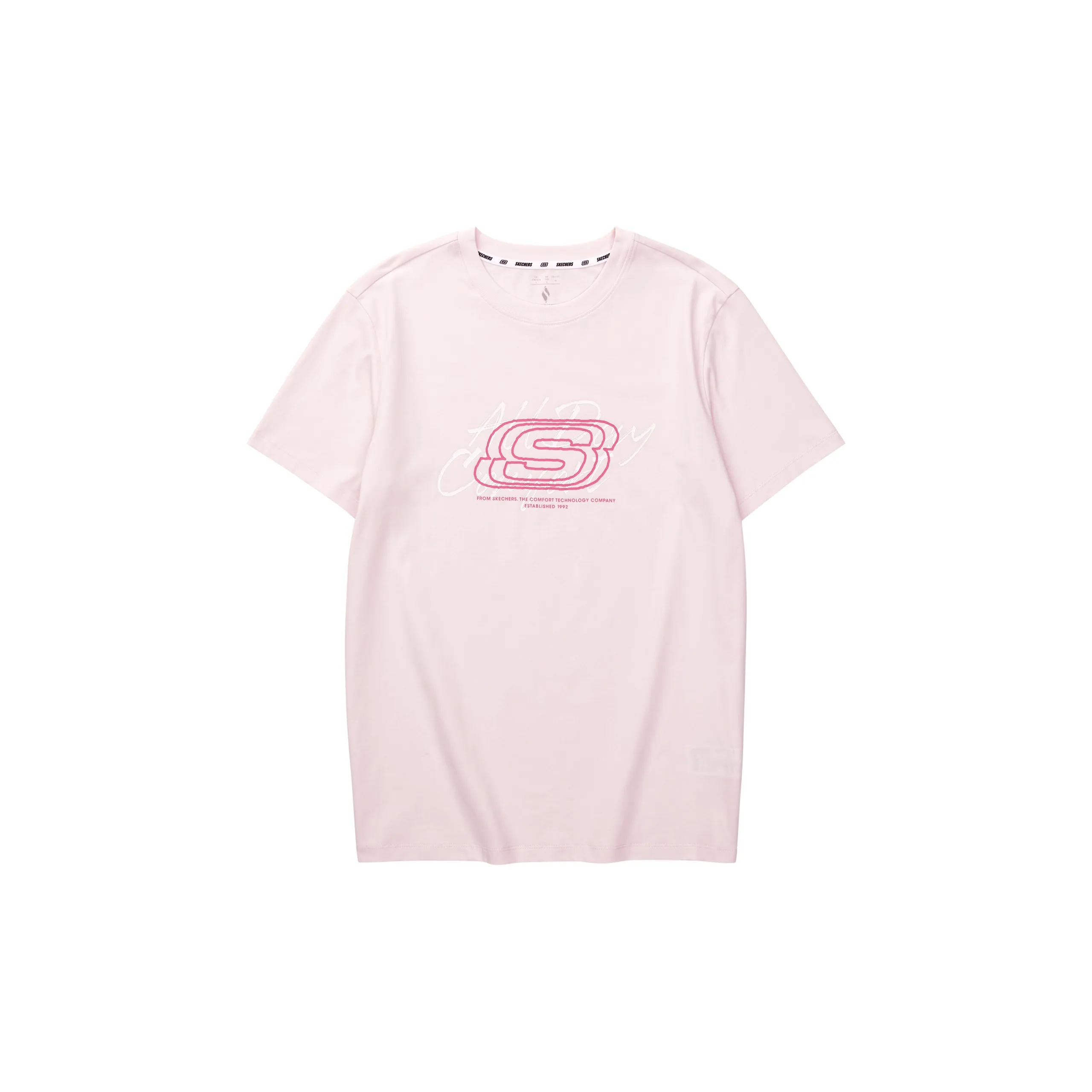 Skechers T-Shirt Unisex Light Pink Red