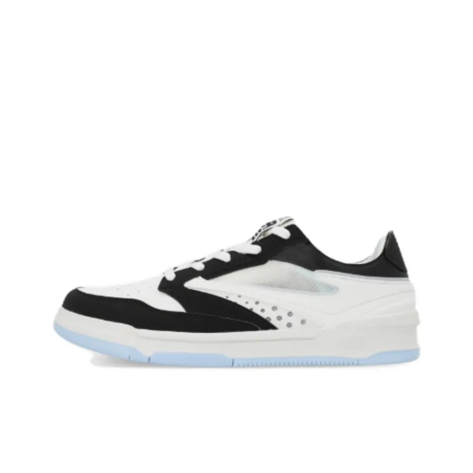 Erke Cushioning Wear Resistant Low Top Skateboard Shoes Men's White Black