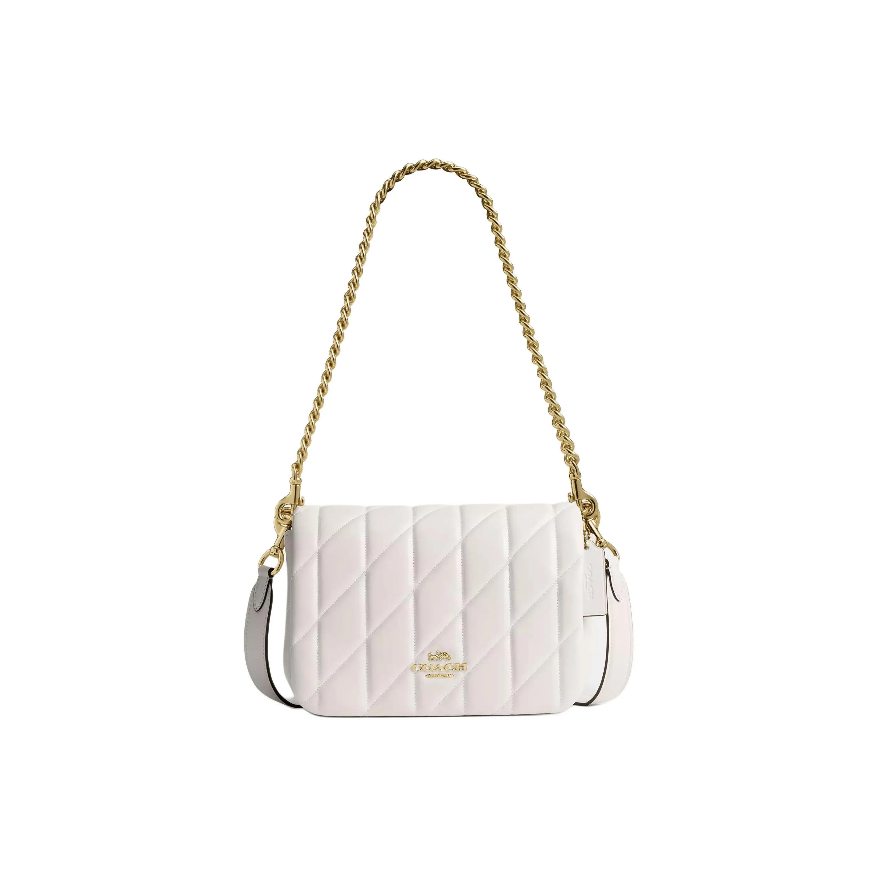 COACH Quinn Sheepskin Crossbody Bag Сумка через плечо Маленькая Женская Белая