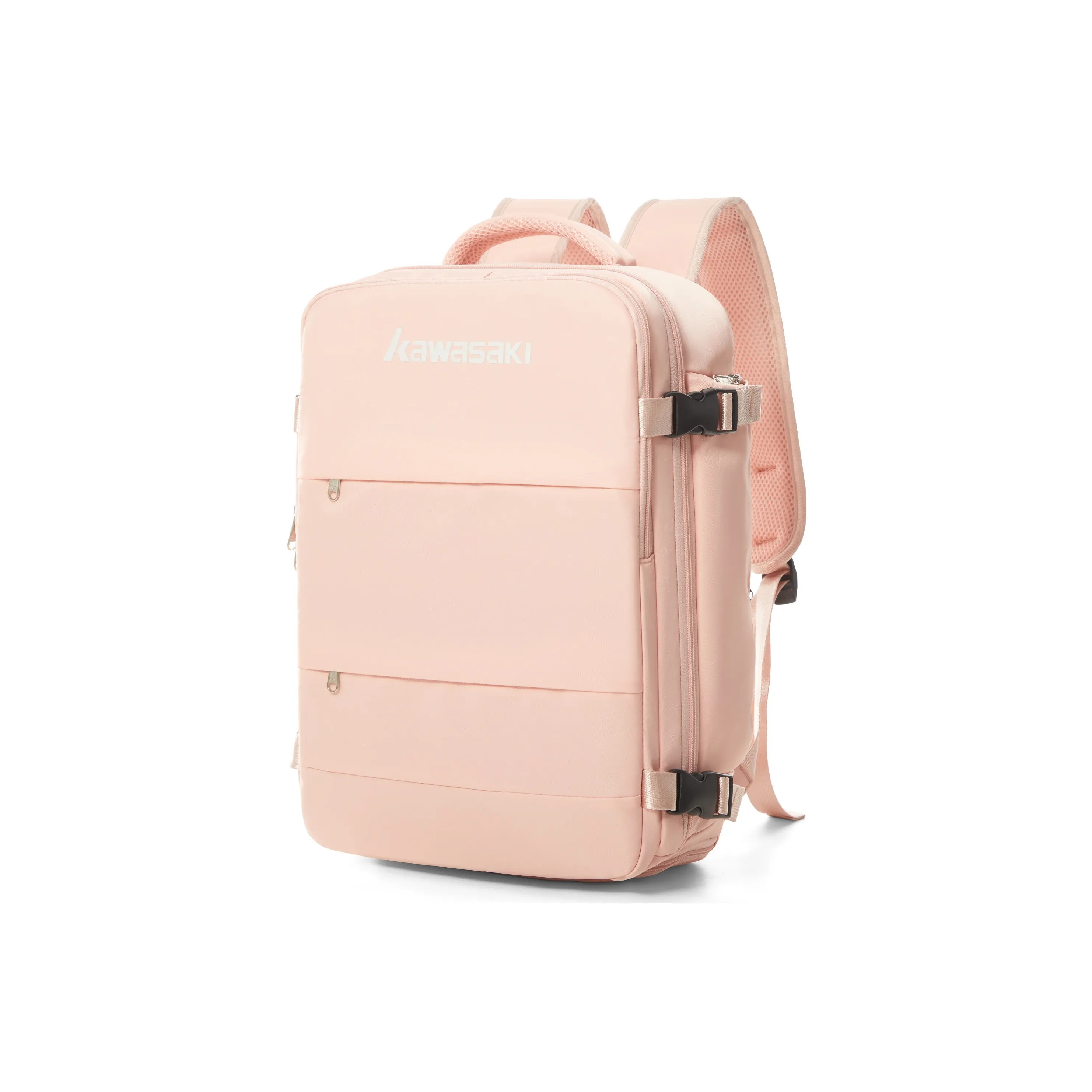 Kawasaki Fabric Travel Bag Backpack Hiking Bag Backpack Regular Unisex Pink/Black