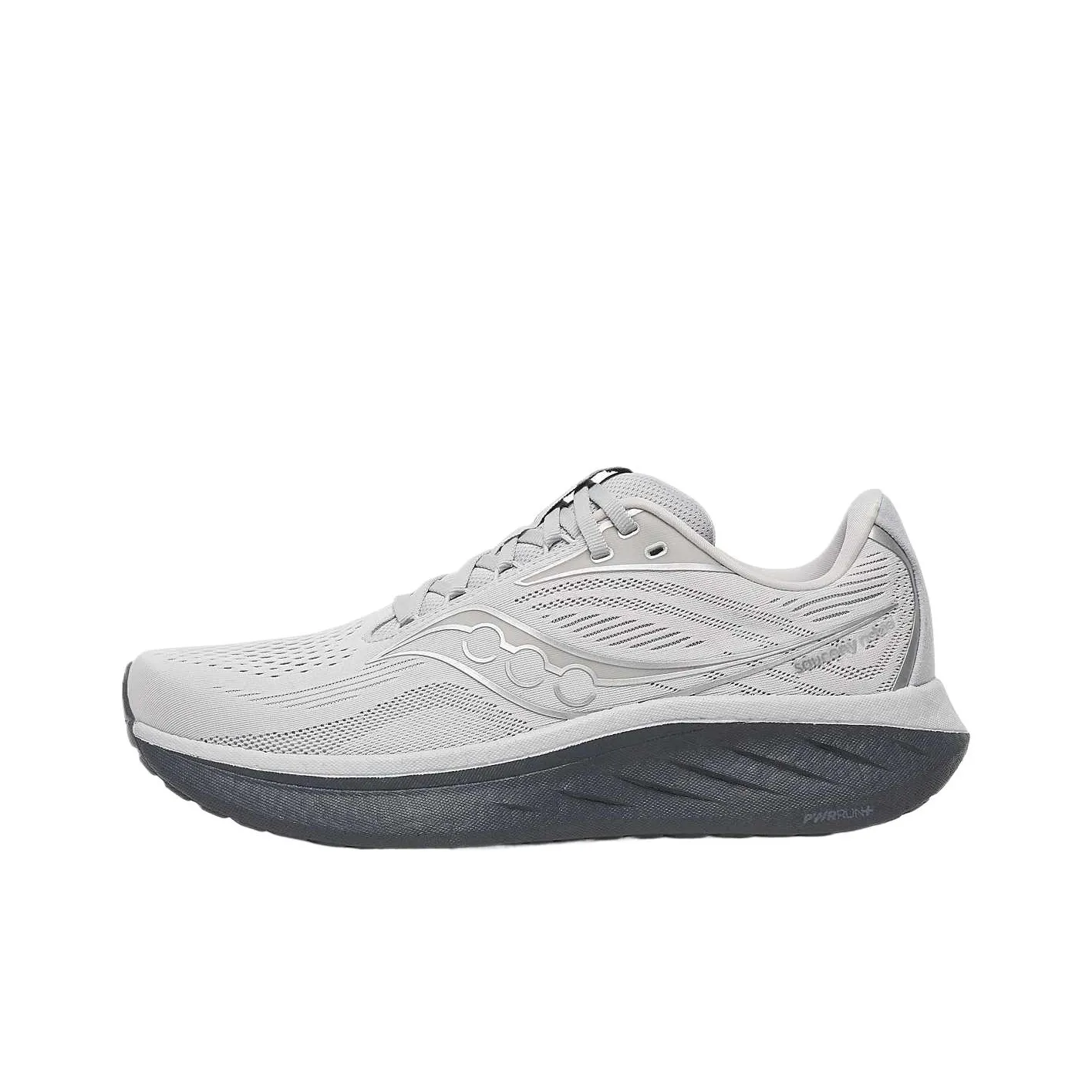 Saucony Ride Yutu 18 Устойчивый к истиранию Дышащий Низкий Топ Повседневный Тренировки Спринт Гонки Беговые кроссовки Мужской Серый