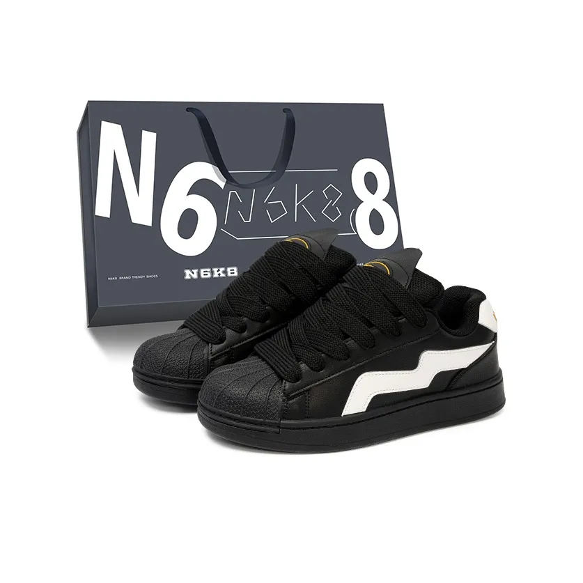 N6K8 Abrasion Resistant Breathable Slip Resistant Low Top Skateboard Shoes Unisex