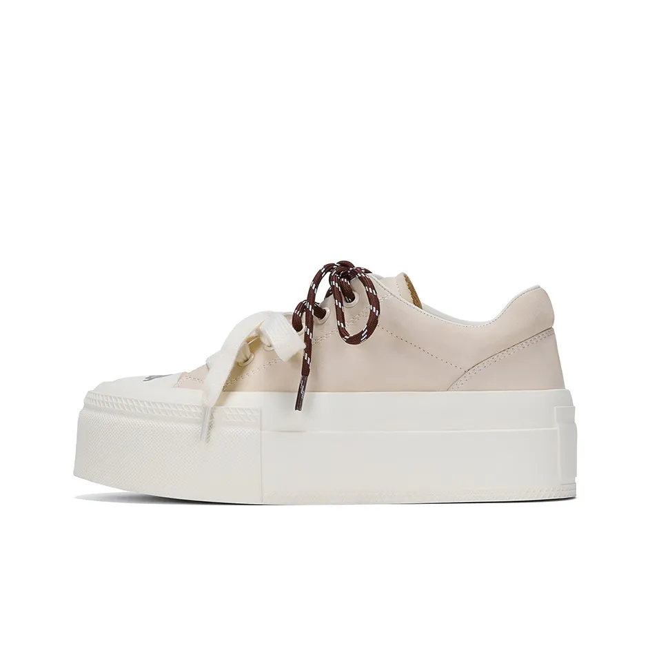 GG CC Два Тон Кружево Вверх Повседневная обувь Устойчивая к абразиву и скольжению Платформа Кроссовки для скейтбординга Женские Экрю