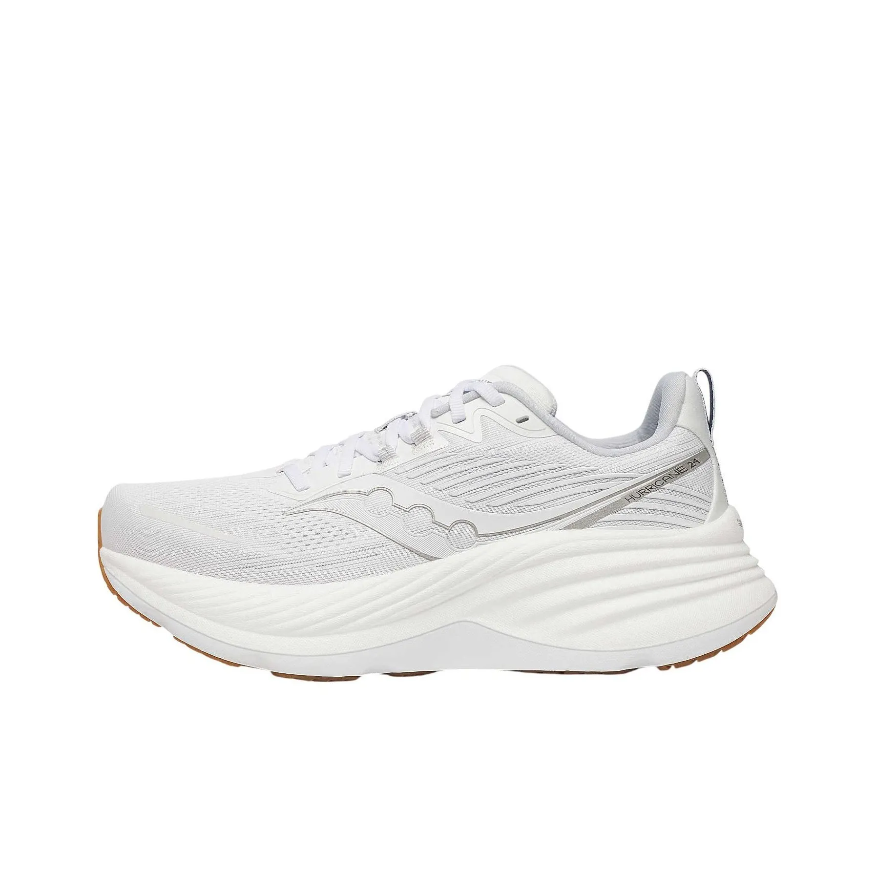 Saucony Hurricane 24 White Silver Gum