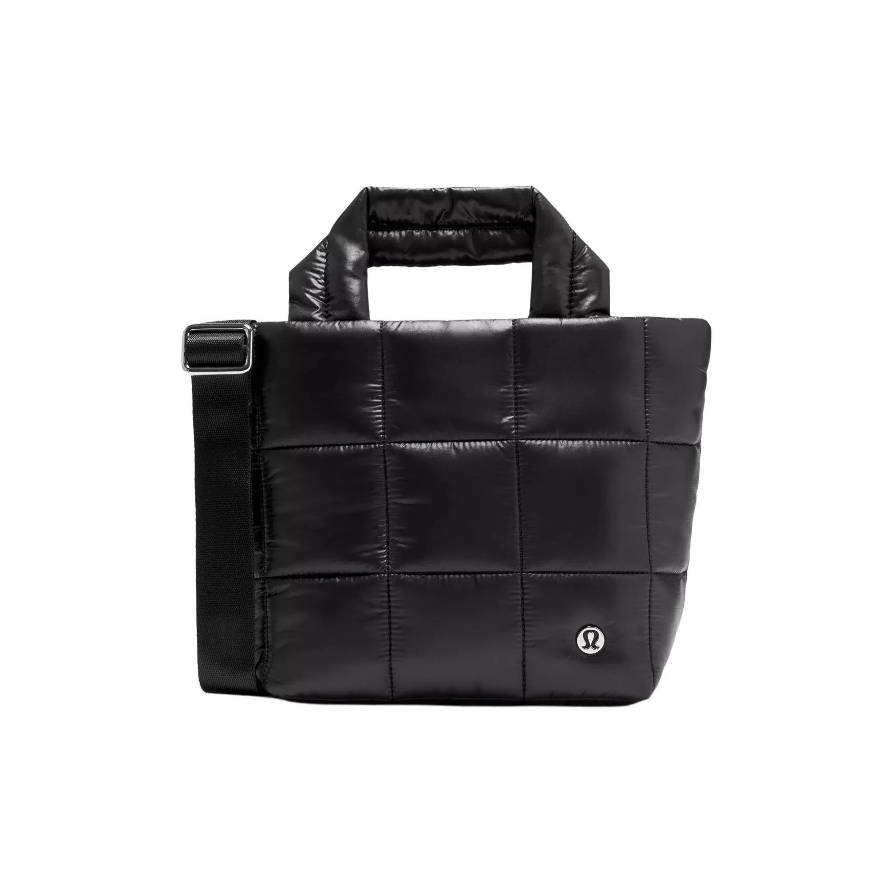 Lululemon Wunder Puff Series Synthetic Leather Shoulder Bag Crossbody Bag Handbag Mini Women's Black