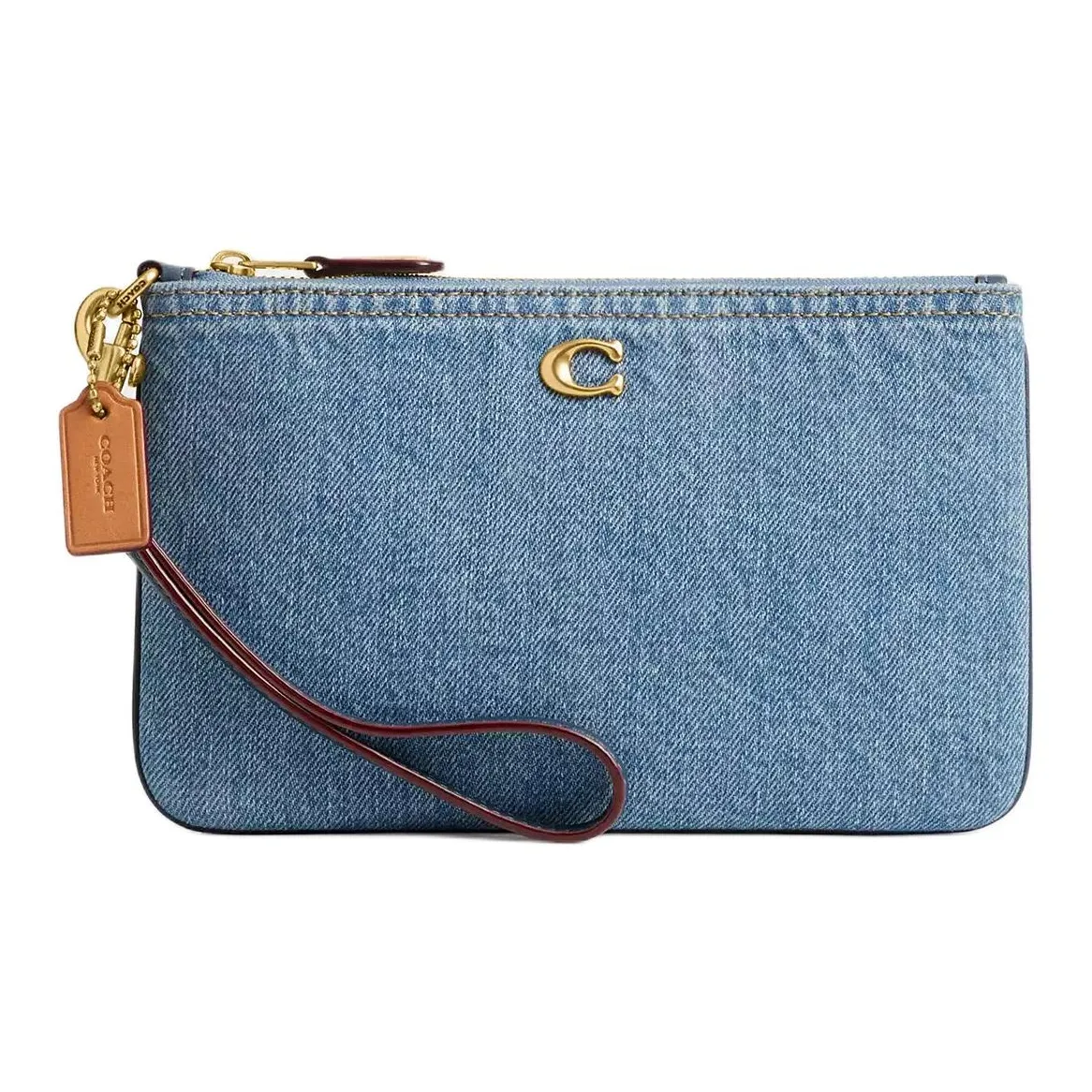 COACH Wristlet Denim Clutch Small Women's Indigo COACH Wristlet Деним Клатч Маленький Женский Индиго