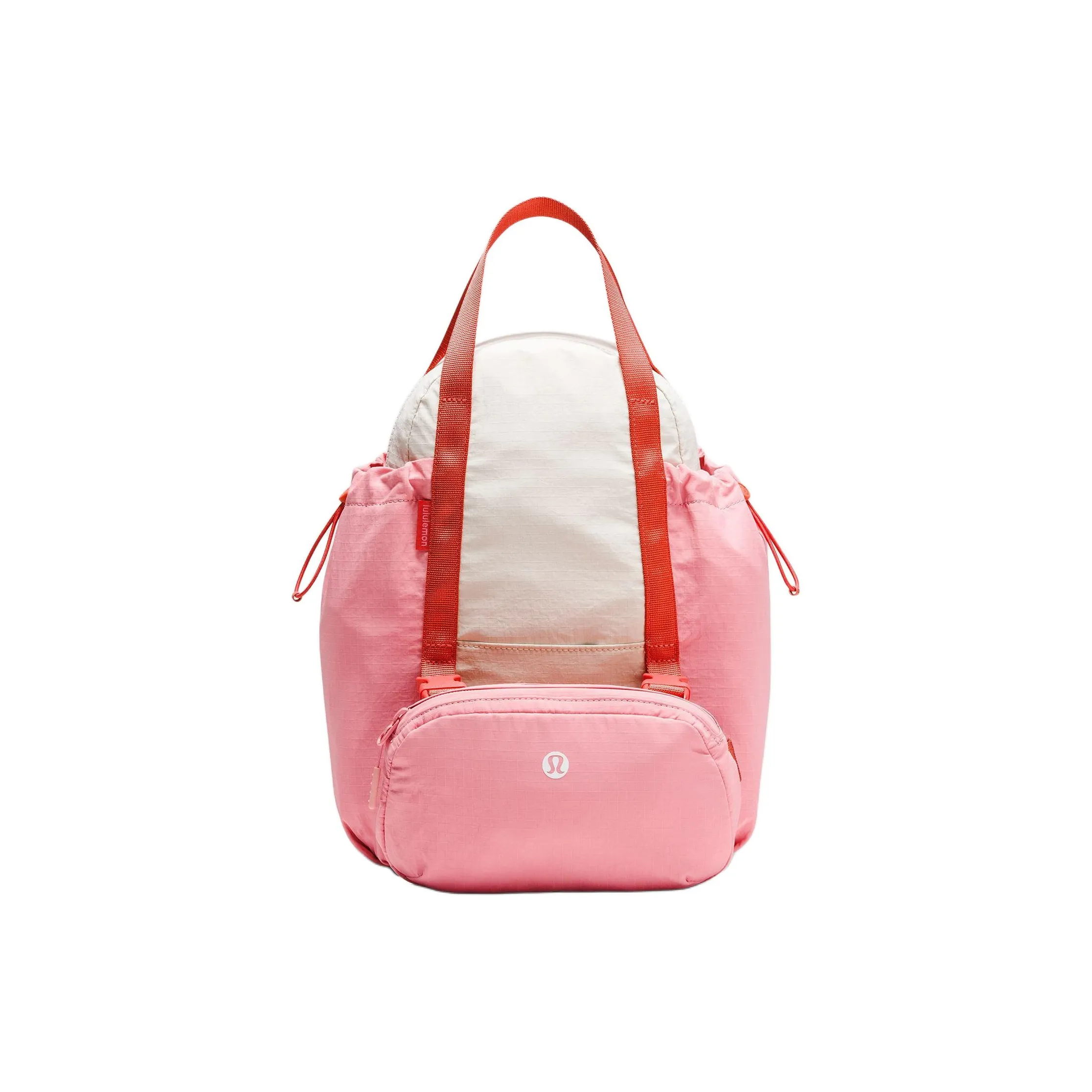 Lululemon Nylon Backpack Women's Bone White & Cherry Red