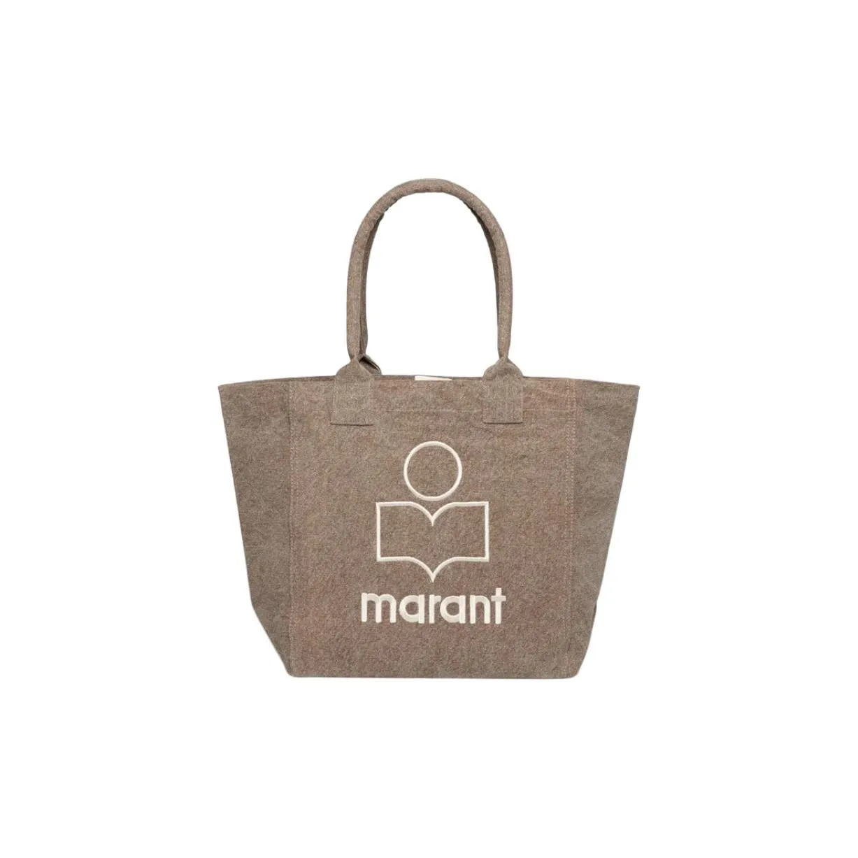 ISABEL MARANT Yenky Logo Embroidered Small Top Handle Bag
