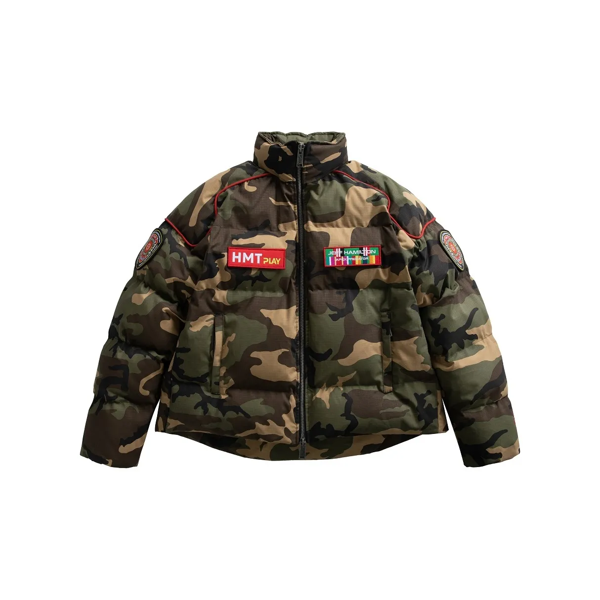 JEFF HAMILTON Хлопковый пуховик унисекс камуфляж