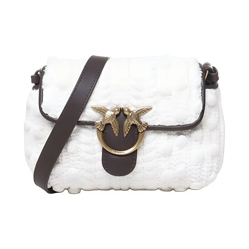 PINKO Шерсть Сумка через плечо Сумка на плечо Стандартная Женская Белая