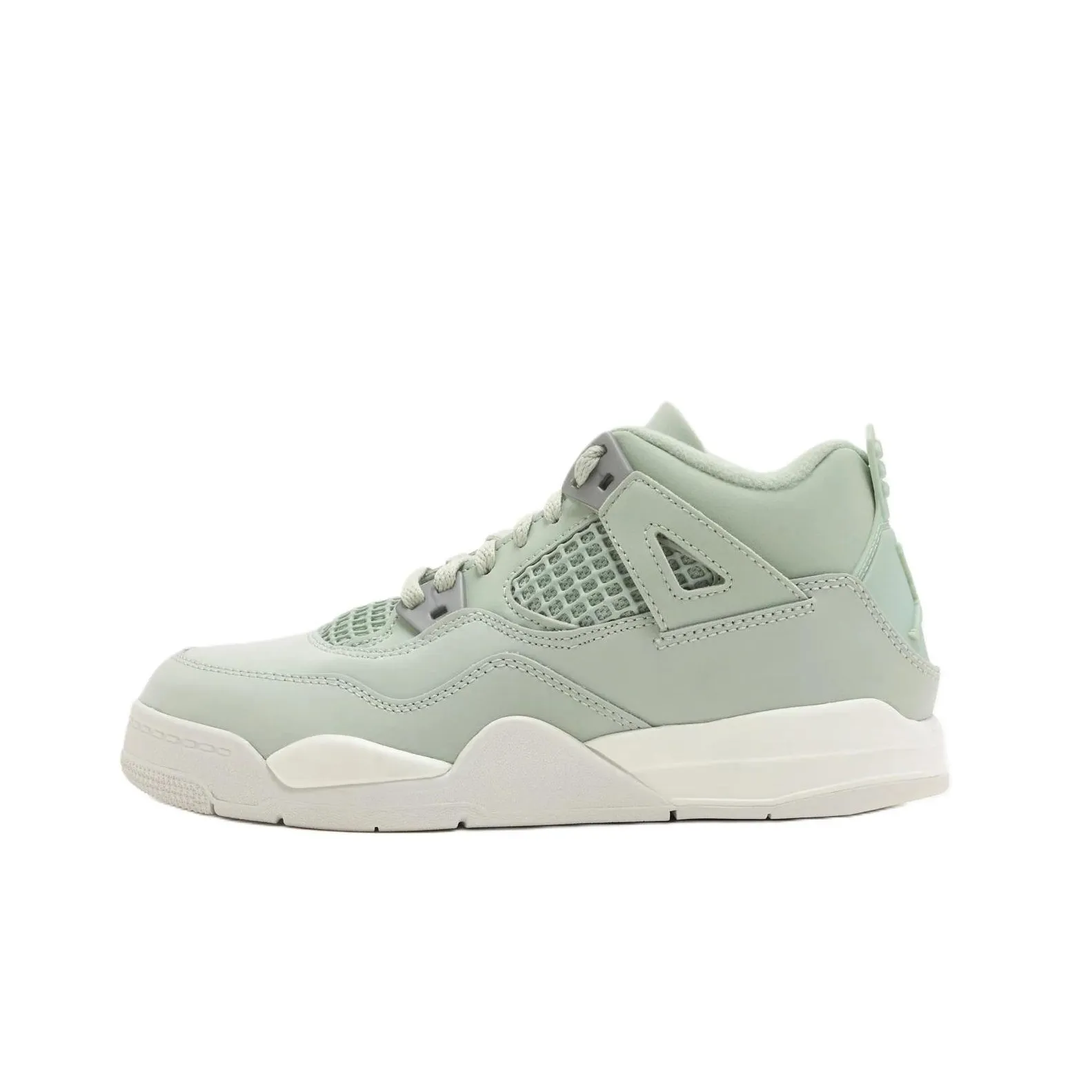 Jordan Air Джордан 4 Детские баскетбольные кроссовки Низкий Топ Зеленый Для дошкольников