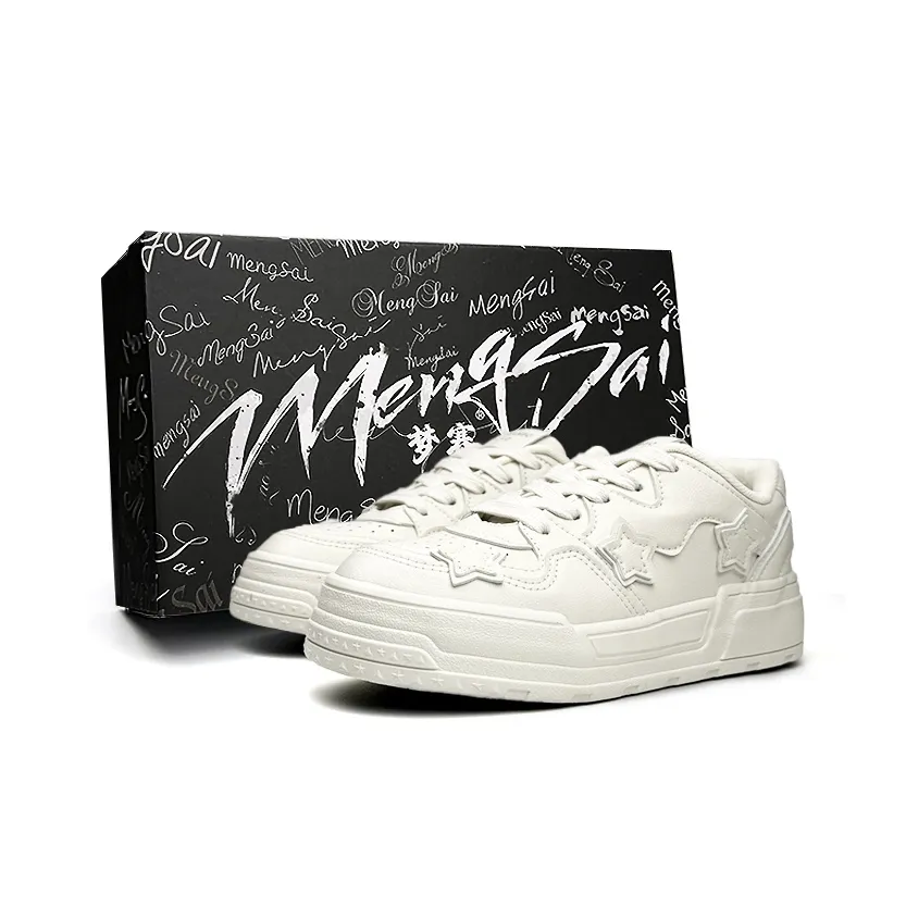 Mengsai Slip-resistant Shock Absorbers с устойчивостью к истиранию Низкие кеды для скейтбординга Женские Бежевые