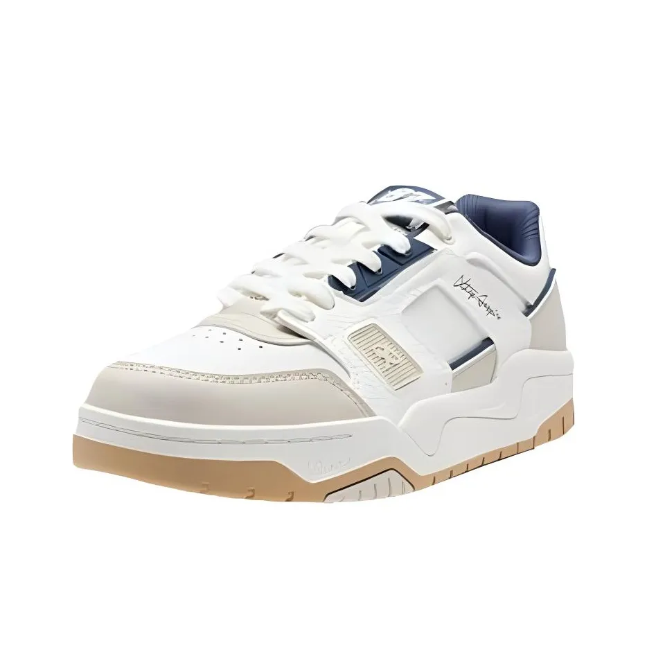 XTEP Warm Slip-Resistant Lightweight Low-Top Skateboard Shoes Men's White Gray Blue