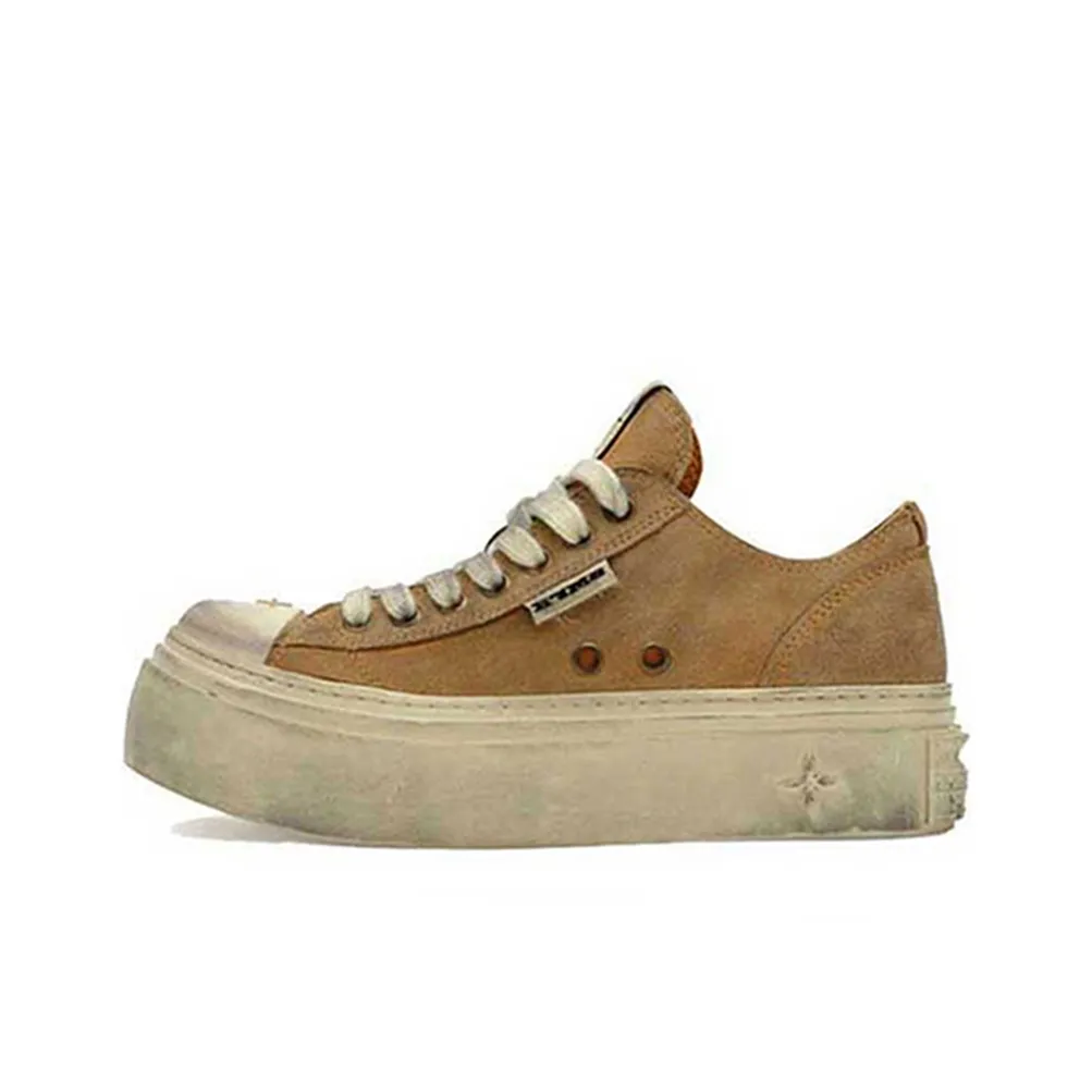 SMFK Low-Top Skateboard Shoes Women's Gingerbread