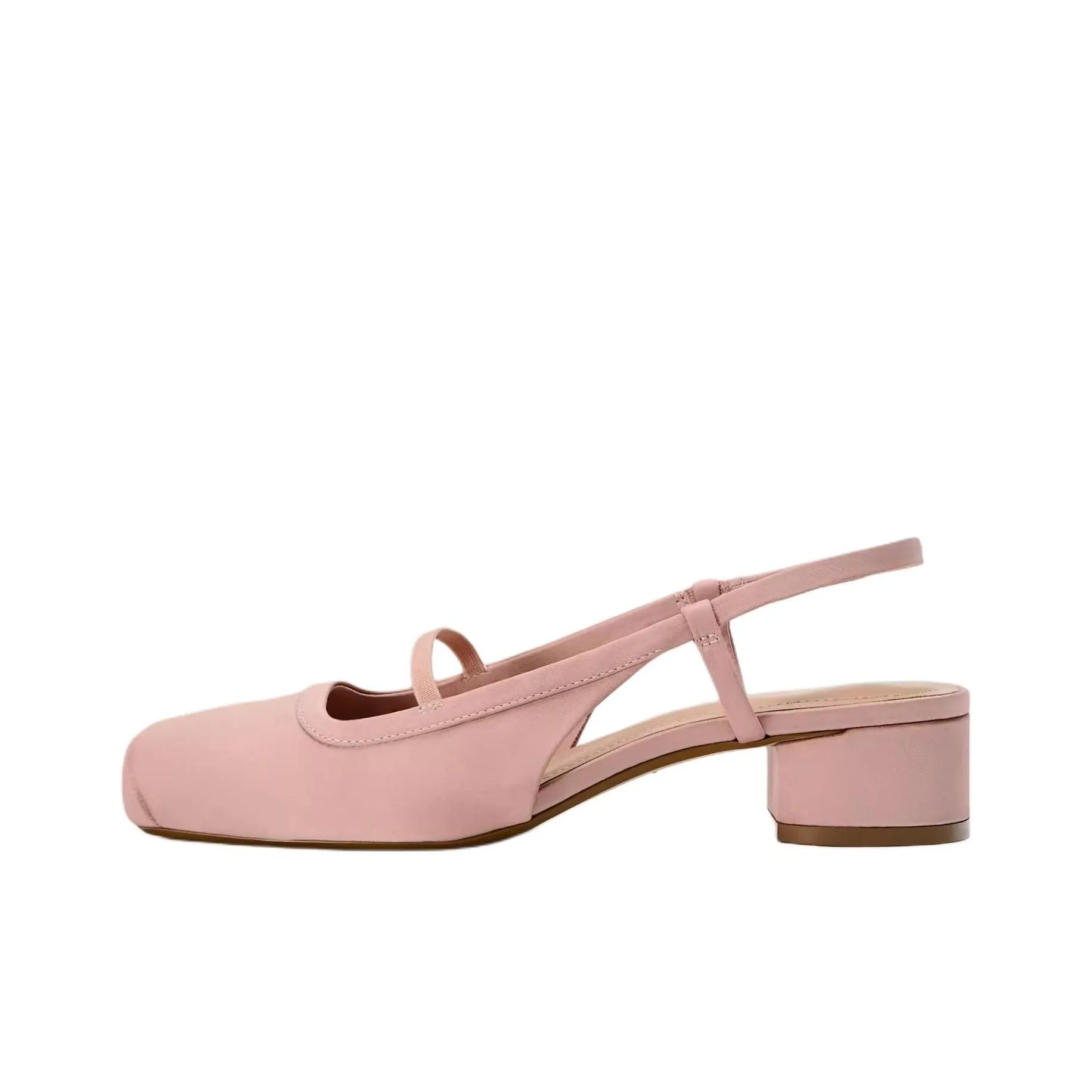 ZARA Новый год Грубый каблук Высокие каблуки 3,5 см Женские Розовый