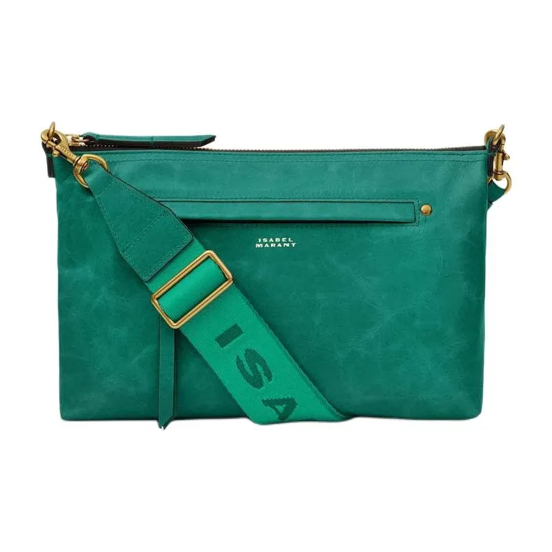 ISABEL MARANT Leather Shoulder Bag, Crossbody Bag Women's Green