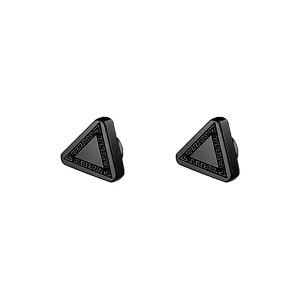 May10th Titanium Steel Stud Earrings Men's