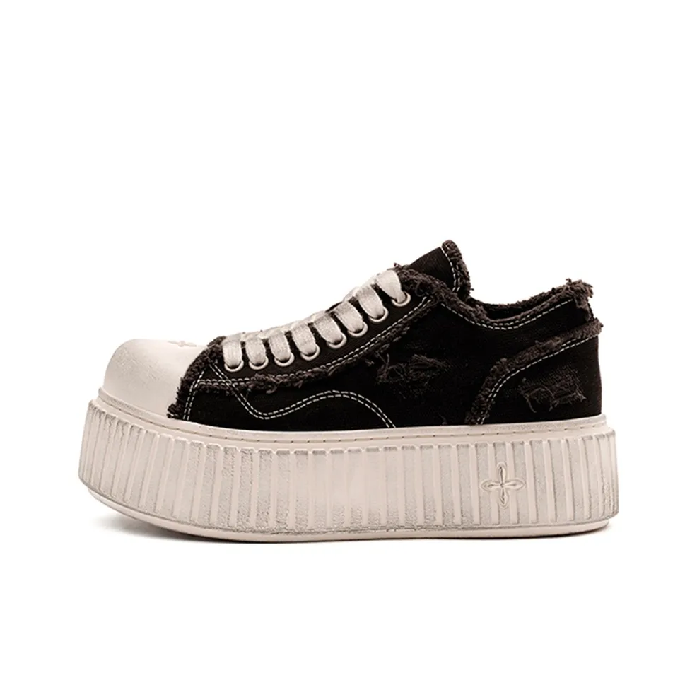 SMFK Low-Top Canvas Shoes Women's Wilderness Black
